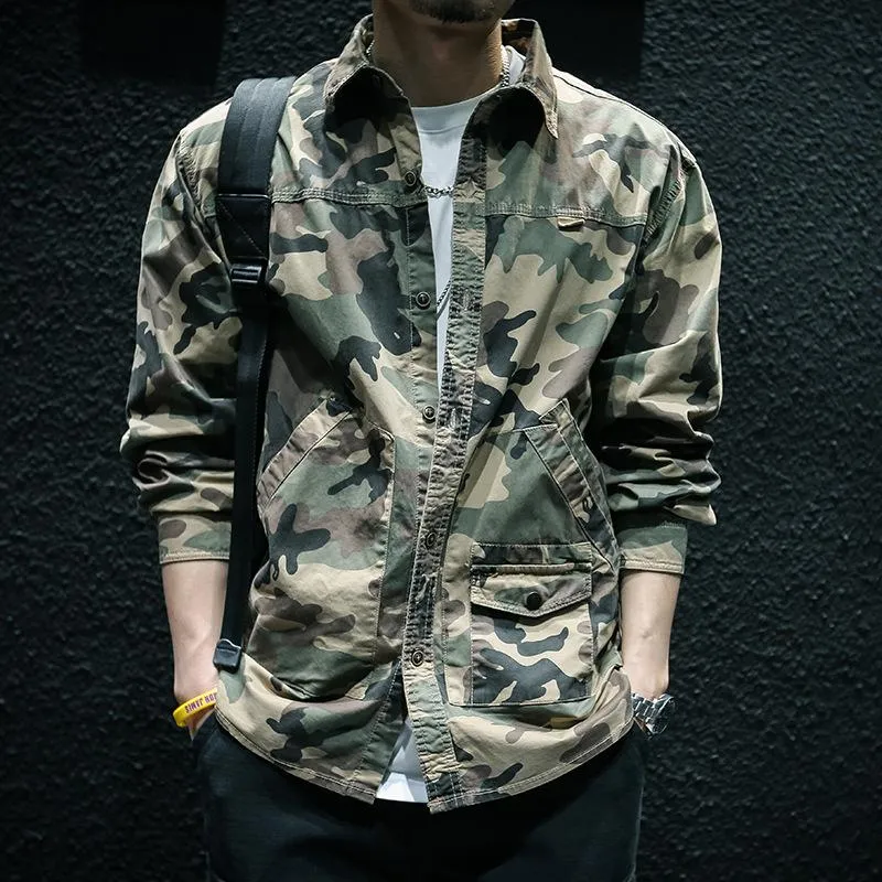 Retro Camo Work Jacket for Men - Style 05120140TO