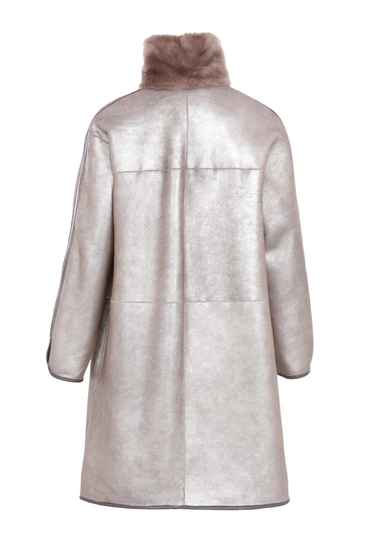 Reversible sheepskin coat for women - gaby