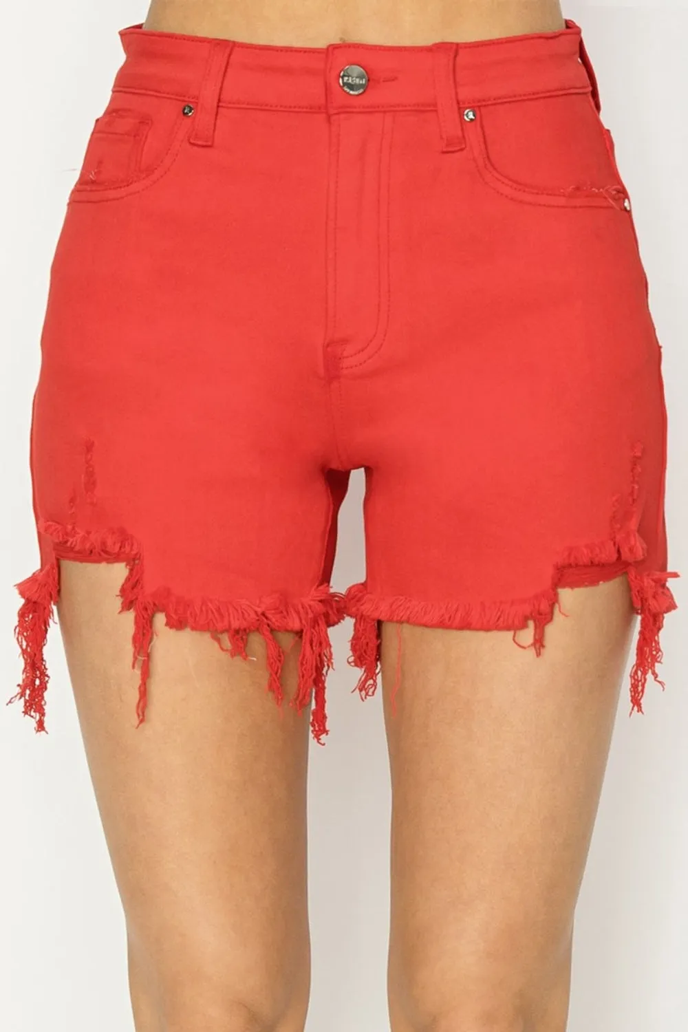 RISEN distressed denim shorts