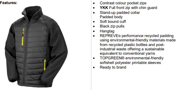 SAGS Padded Softshell Jacket