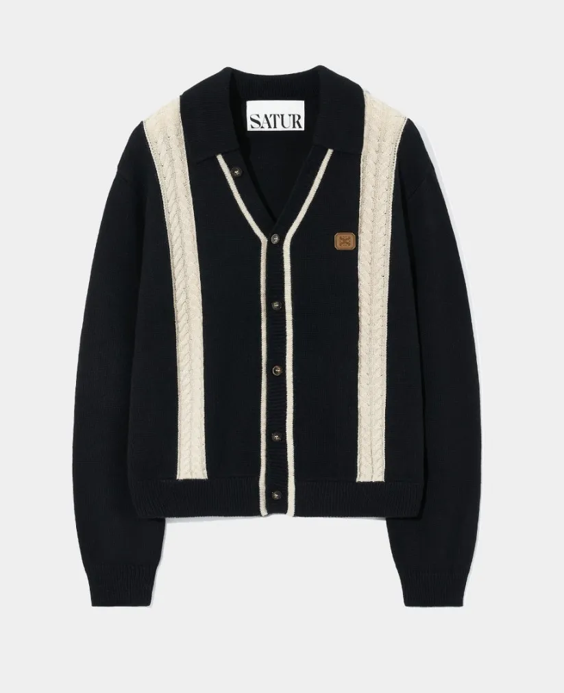 SATUR Street Style Logo Cardigans