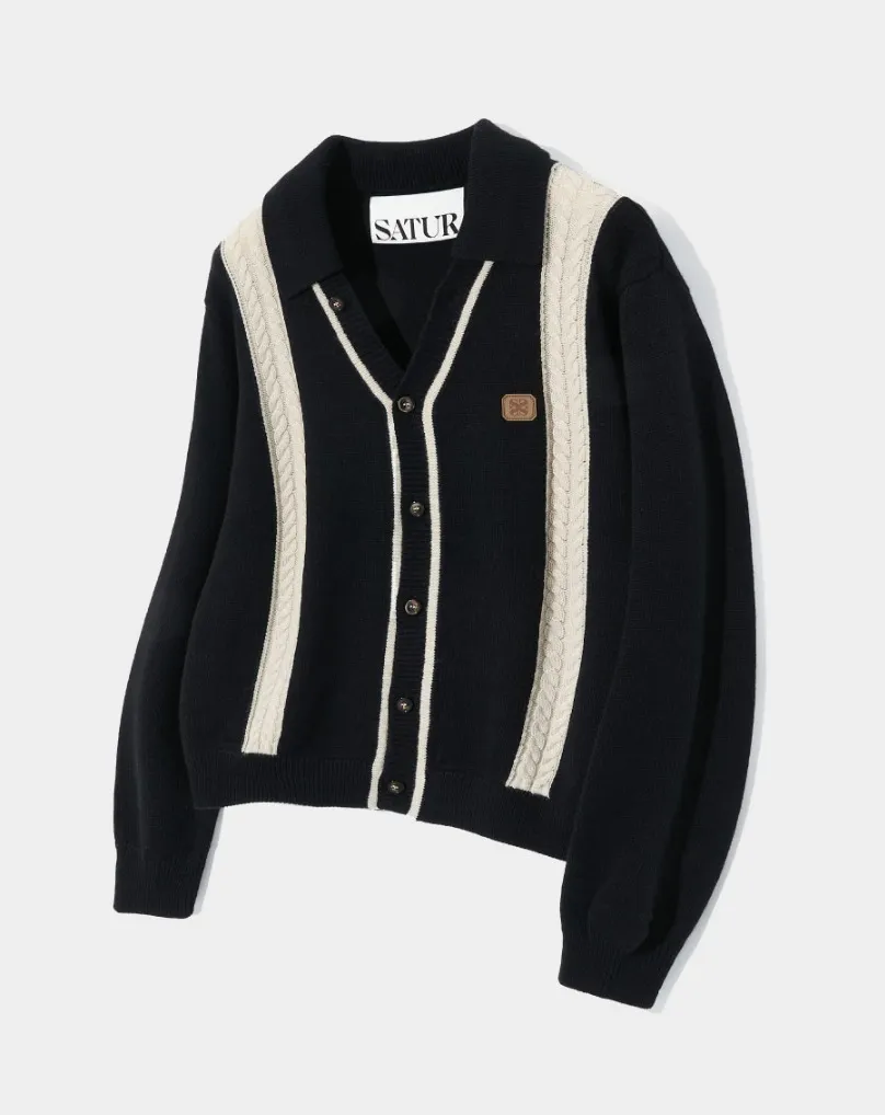 SATUR Street Style Logo Cardigans