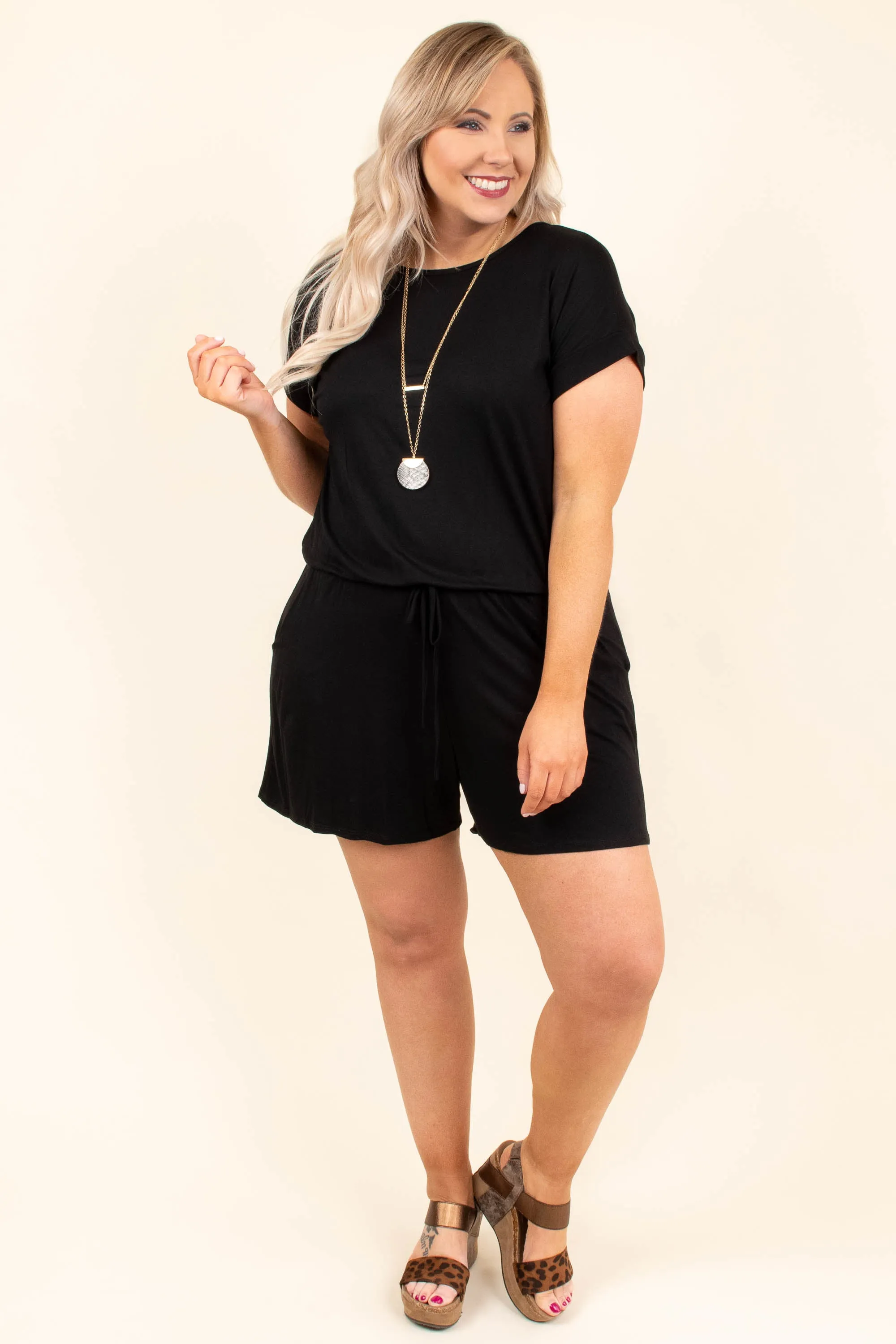 Saturday Romper in Sweet Black.