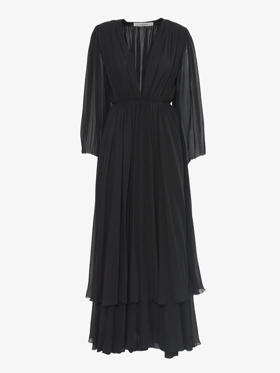 Scherrer Black empire waist dress.