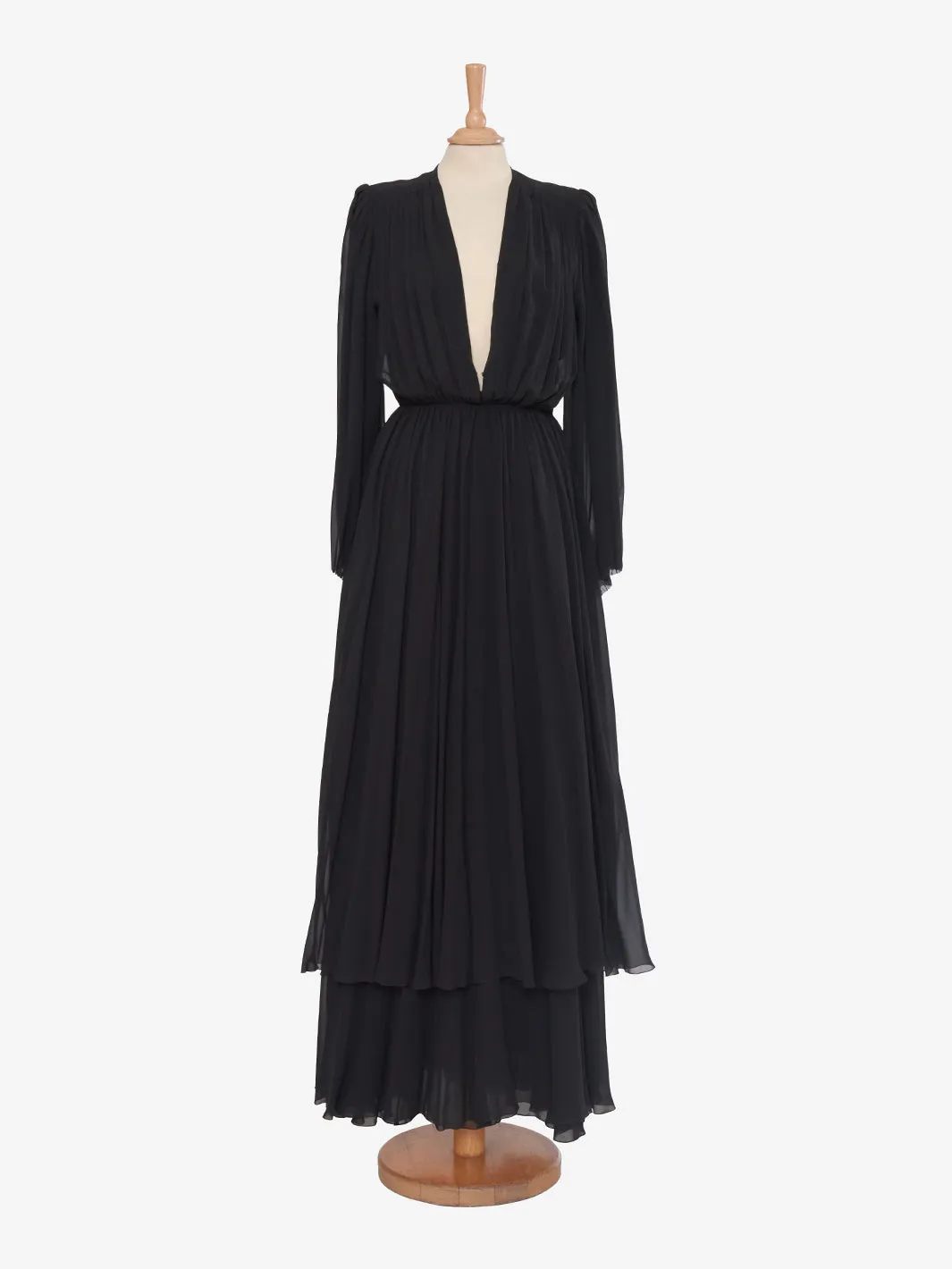 Scherrer Black empire waist dress.