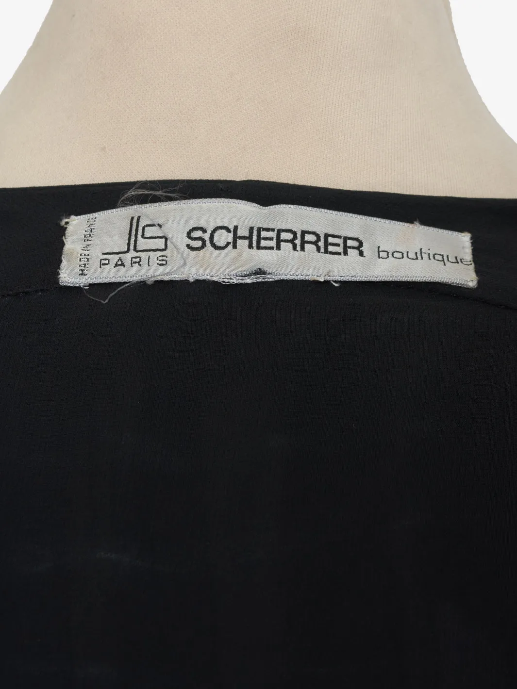 Scherrer Black empire waist dress.