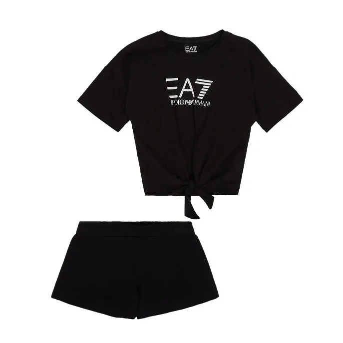 Black Tshirt and Shorts Set