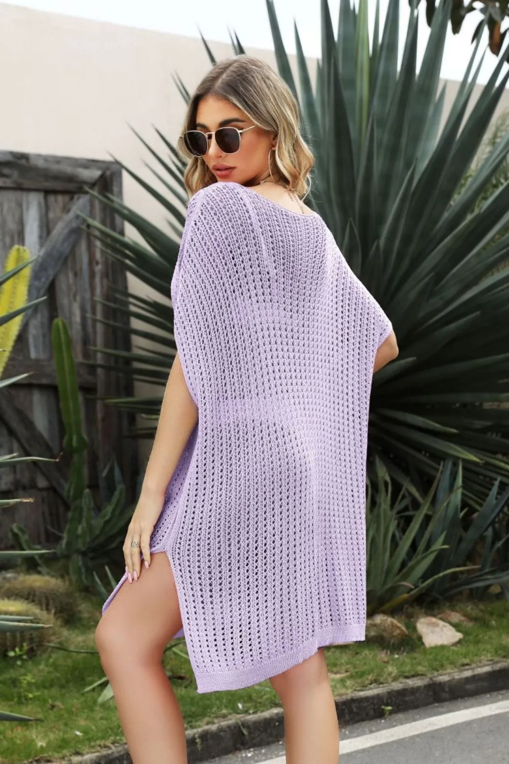 Beach Cover Up Dress with Side Slit