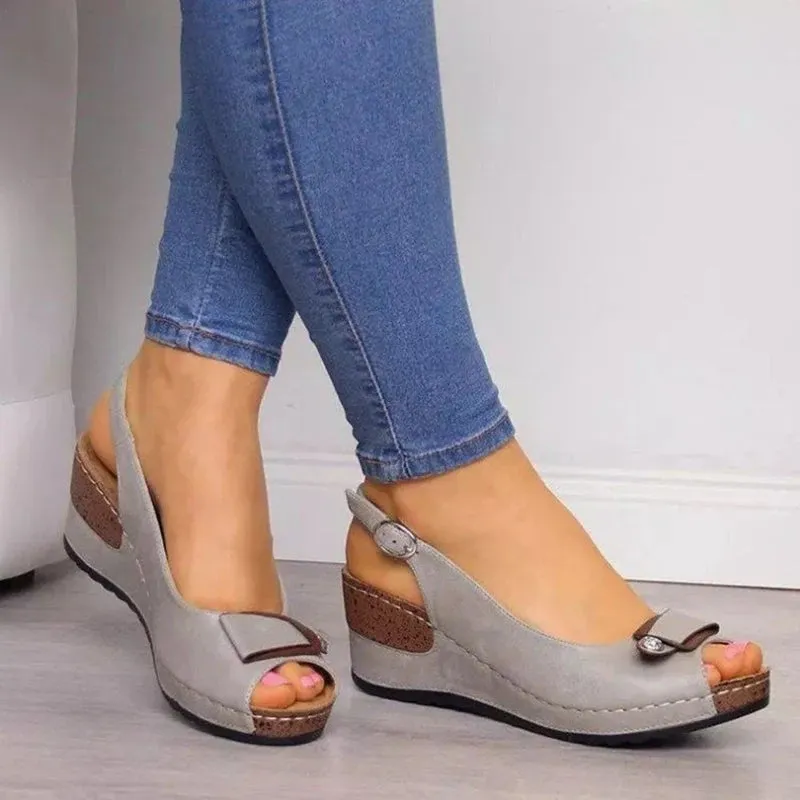 Wedge Sandals with Heels and Platform