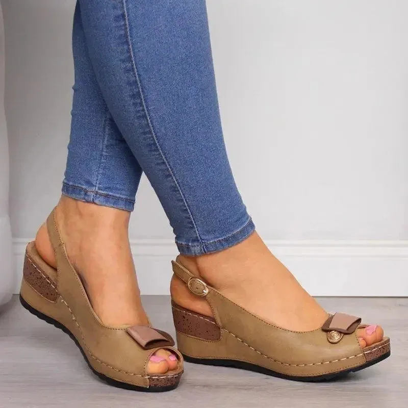 Wedge Sandals with Heels and Platform