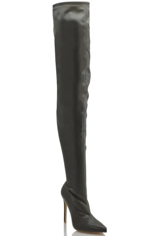 Stretchy Pointed Toe Boots