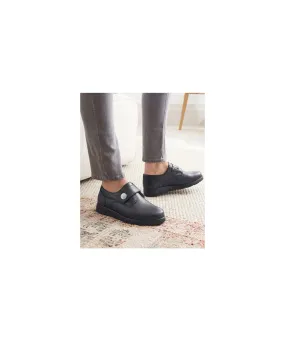 Stylish Black Leather Derby Shoes