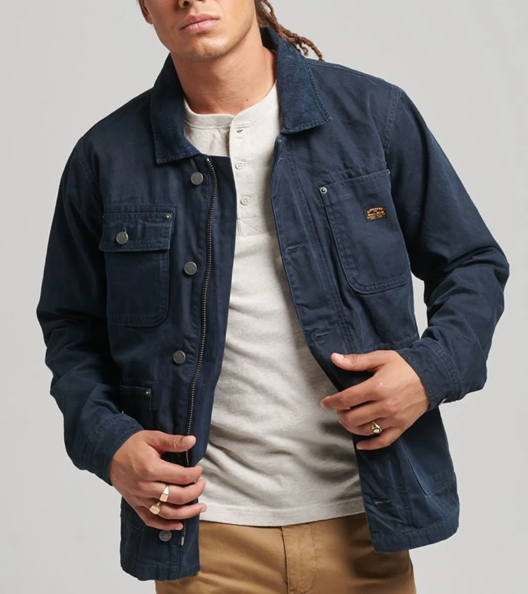 Eclipse Navy Superdry Vintage Ranch Canvas Jacket