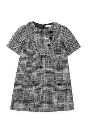 Tartine SS Dress Checkered Button Detail