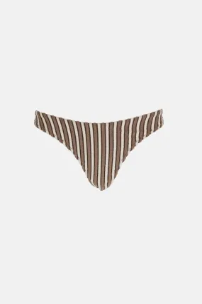 Terry Sands Stripe Hi Cut Pant in Cocoa