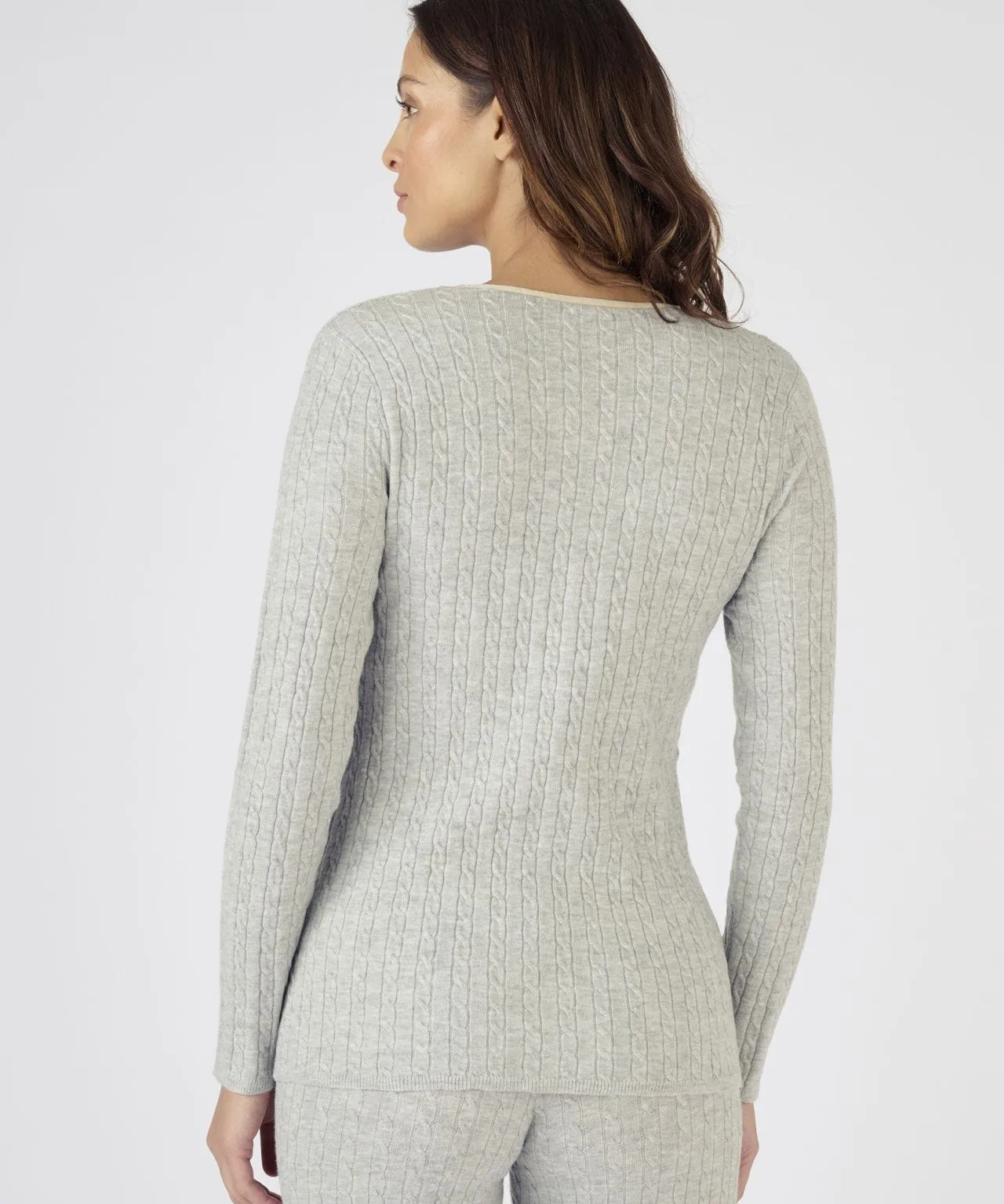 Cable Knit Thermal Sweater