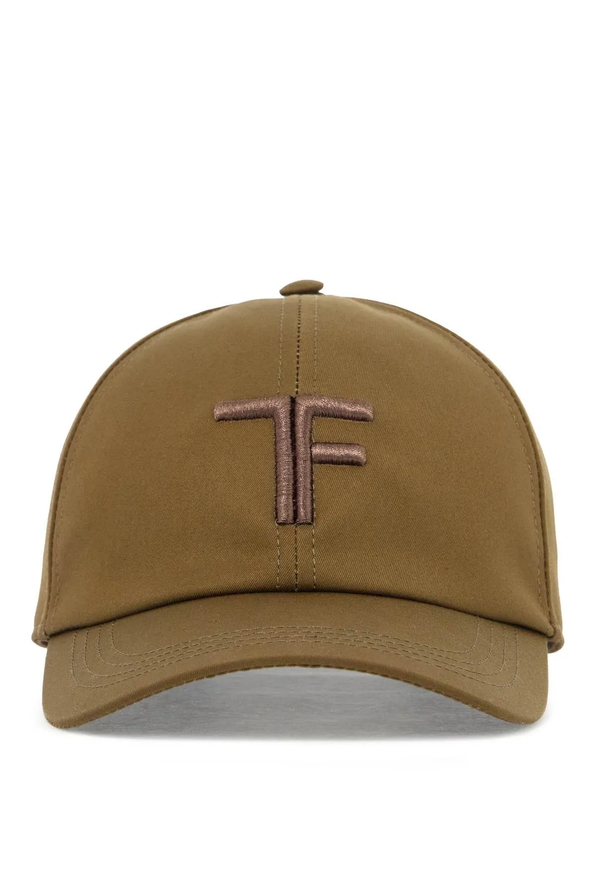 Tom Ford Khaki Baseball Cap Embroidered