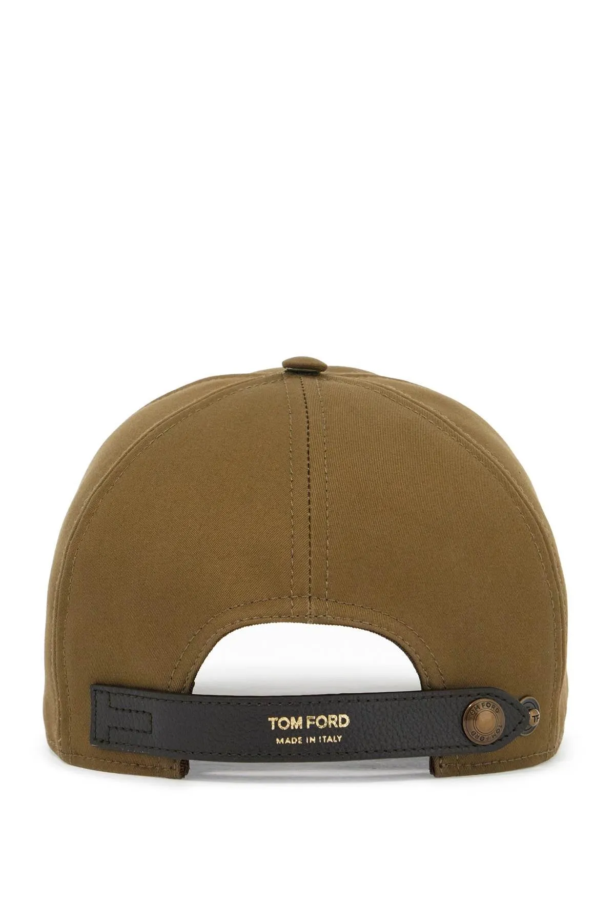 Tom Ford Khaki Baseball Cap Embroidered