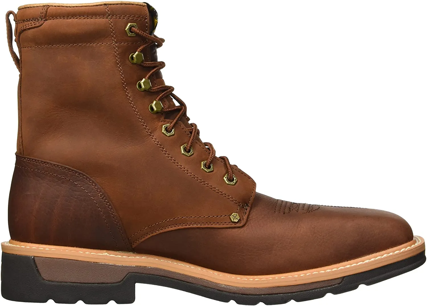 Twisted X Men's Lite Cowboy Lacer Workboot Brown Rust Mlcslw1