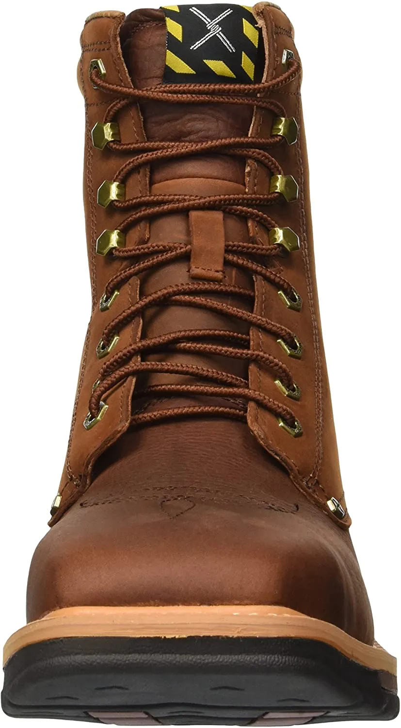 Twisted X Men's Lite Cowboy Lacer Workboot Brown Rust Mlcslw1