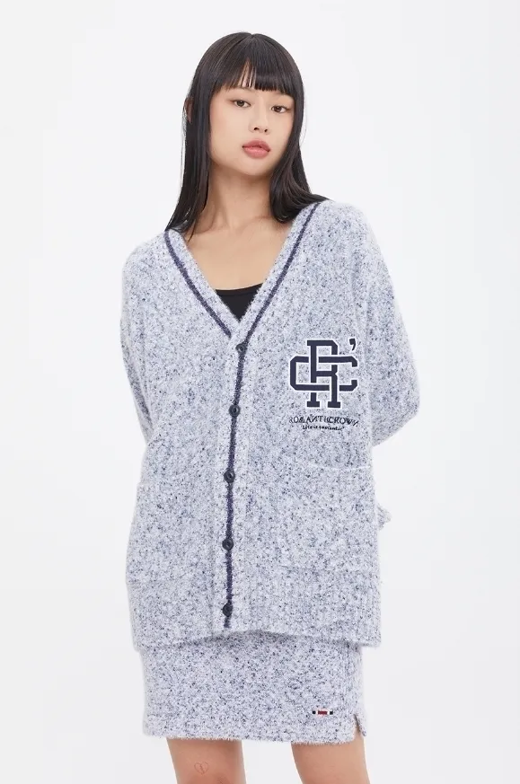 Unisex Logo Cardigans for Street Style | Romantic Crown Collection