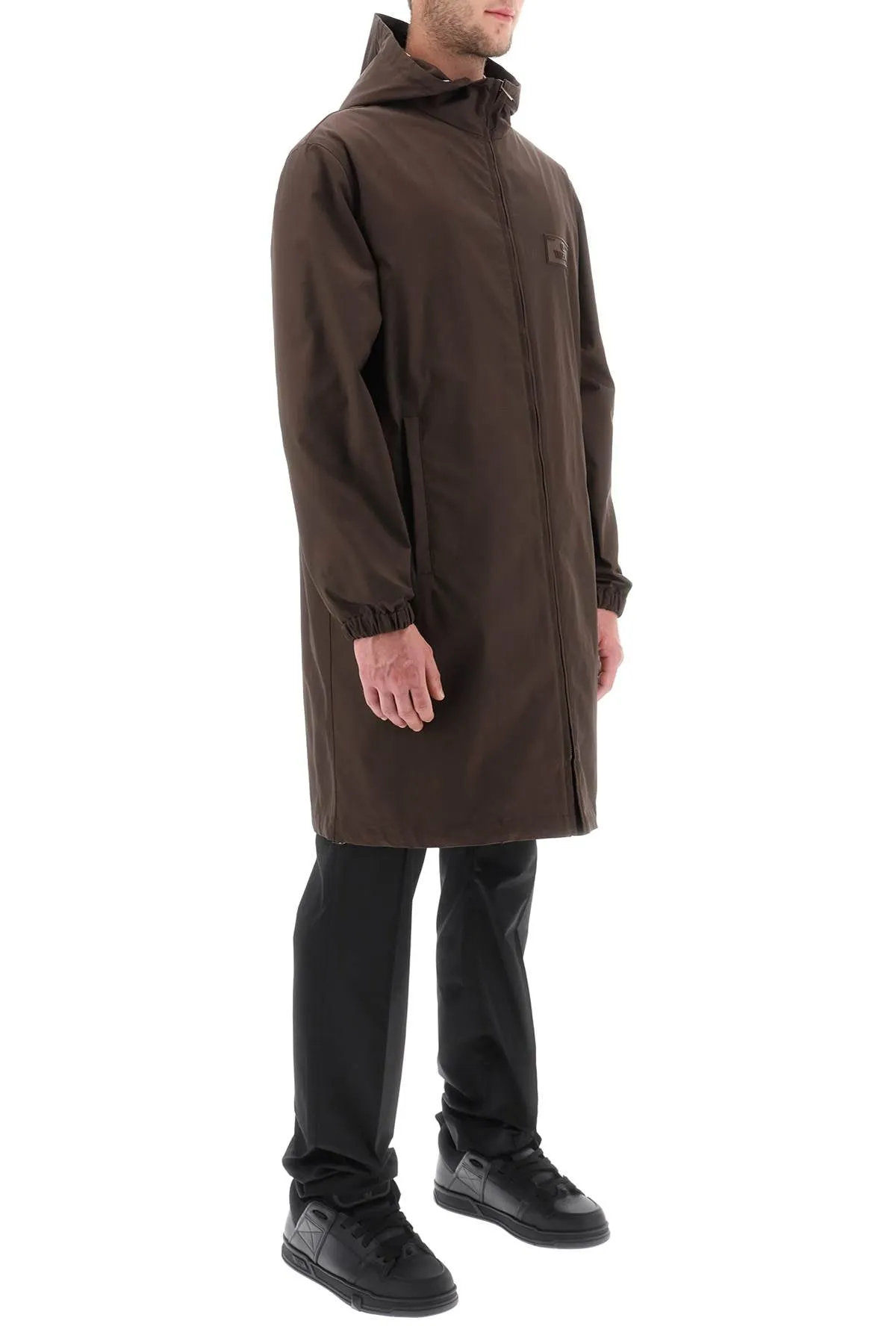 Valentino brown raincoat with rubber label - 3V3CJB92CKV