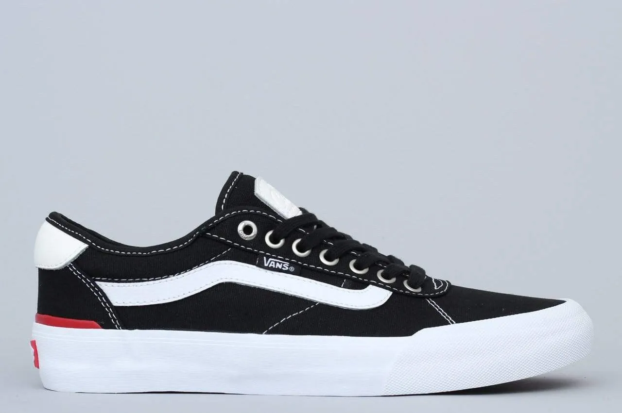 Vans Chima Pro 2 Shoes in Black White Canvas from Slam City Skates London UK