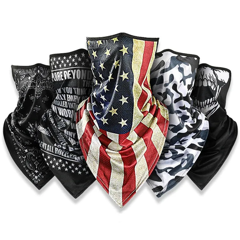 Variety Print Outdoor Scarf Mask Head Bandanas Face Masks Men Women