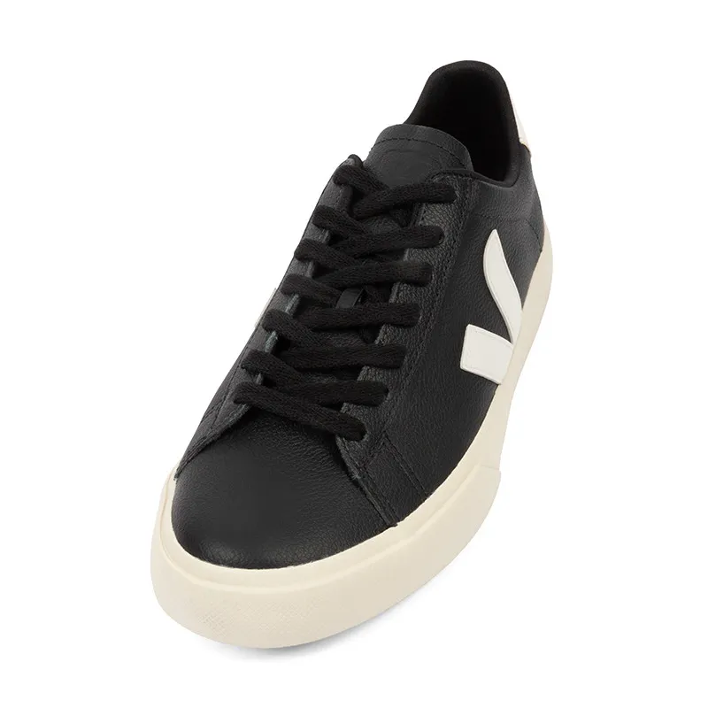 Veja Black Leather Sneaker.