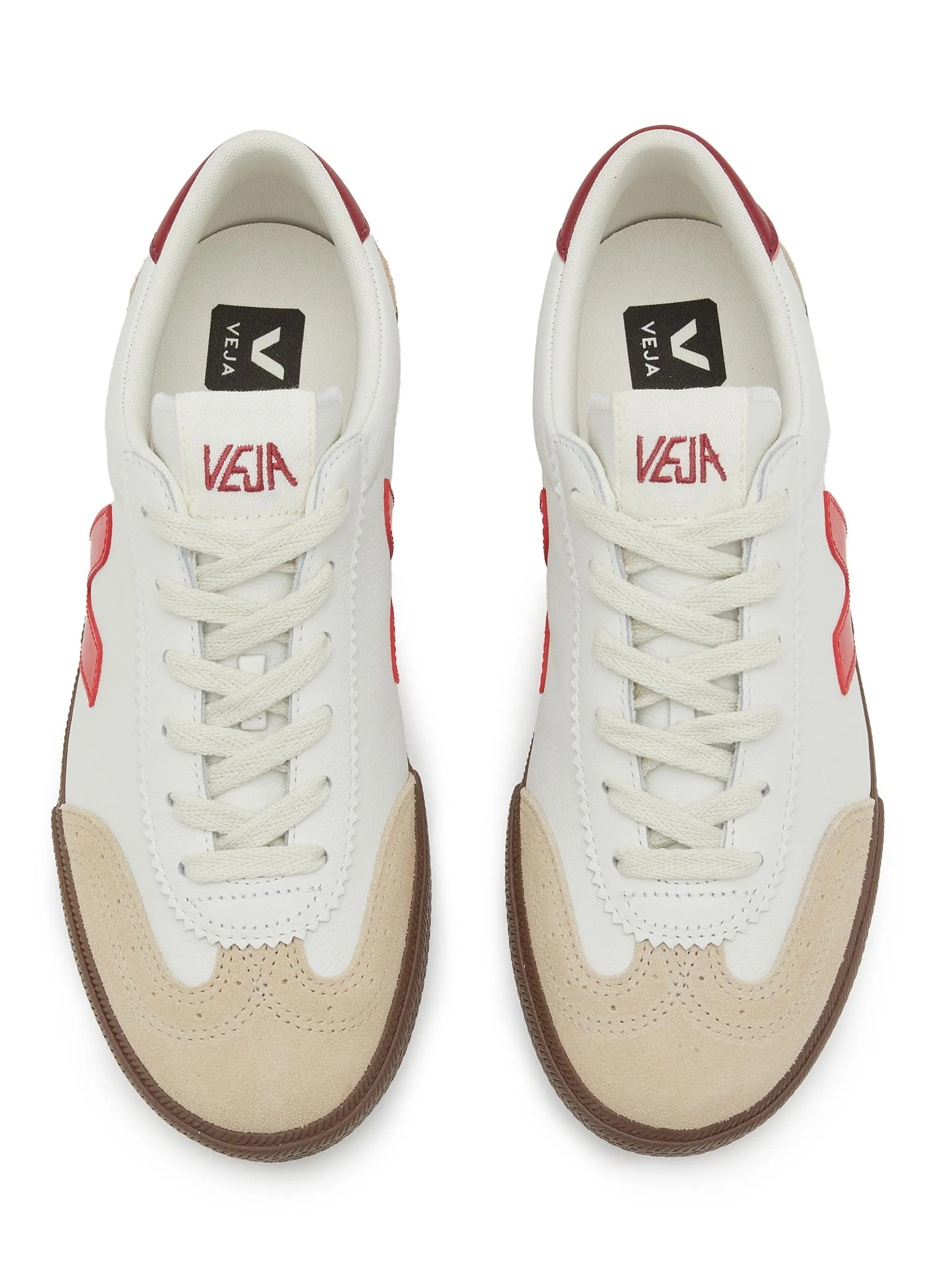 Veja V-10 White Red Tennis Bastille Low Top Shoes