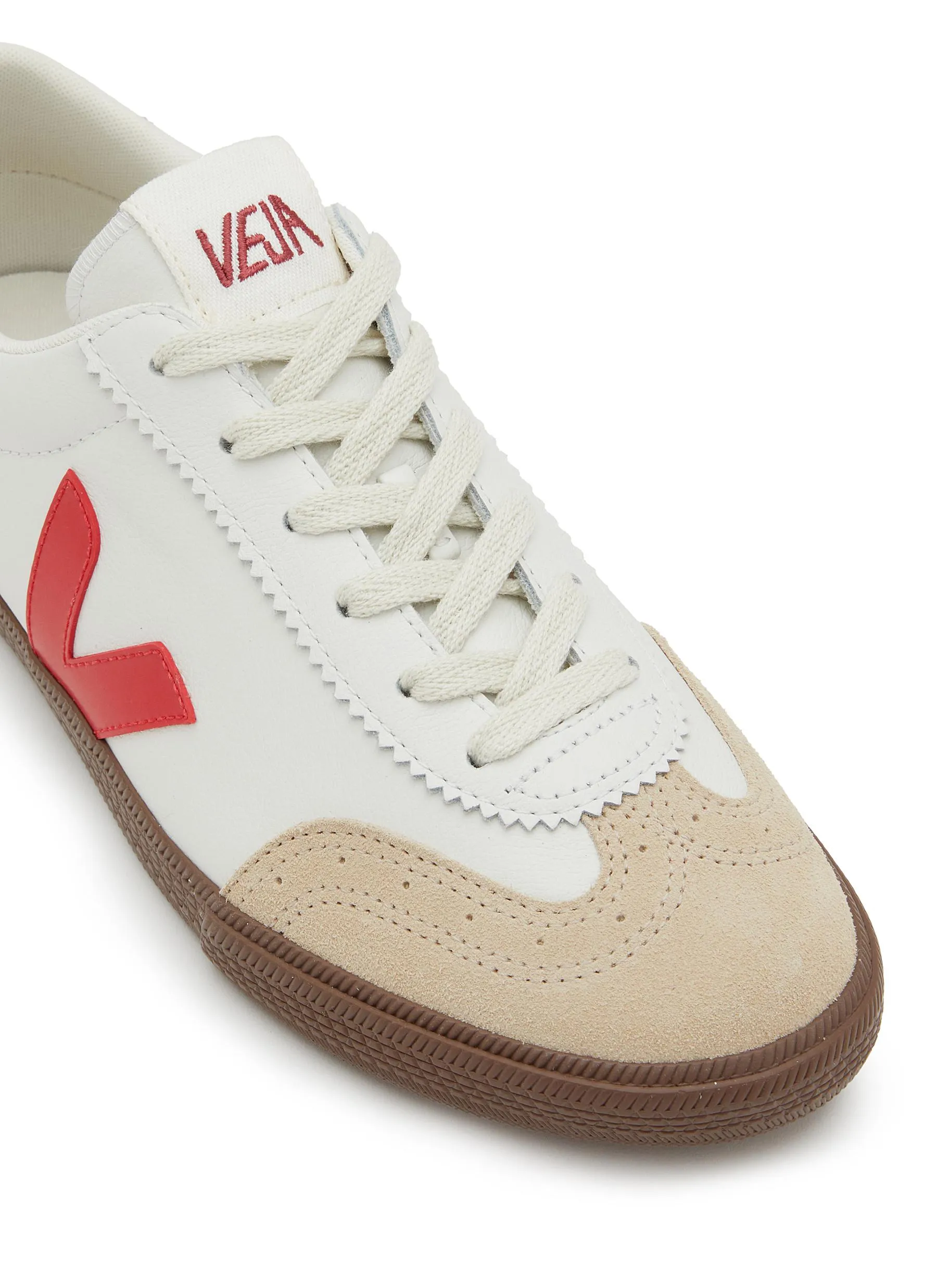 Veja V-10 White Red Tennis Bastille Low Top Shoes