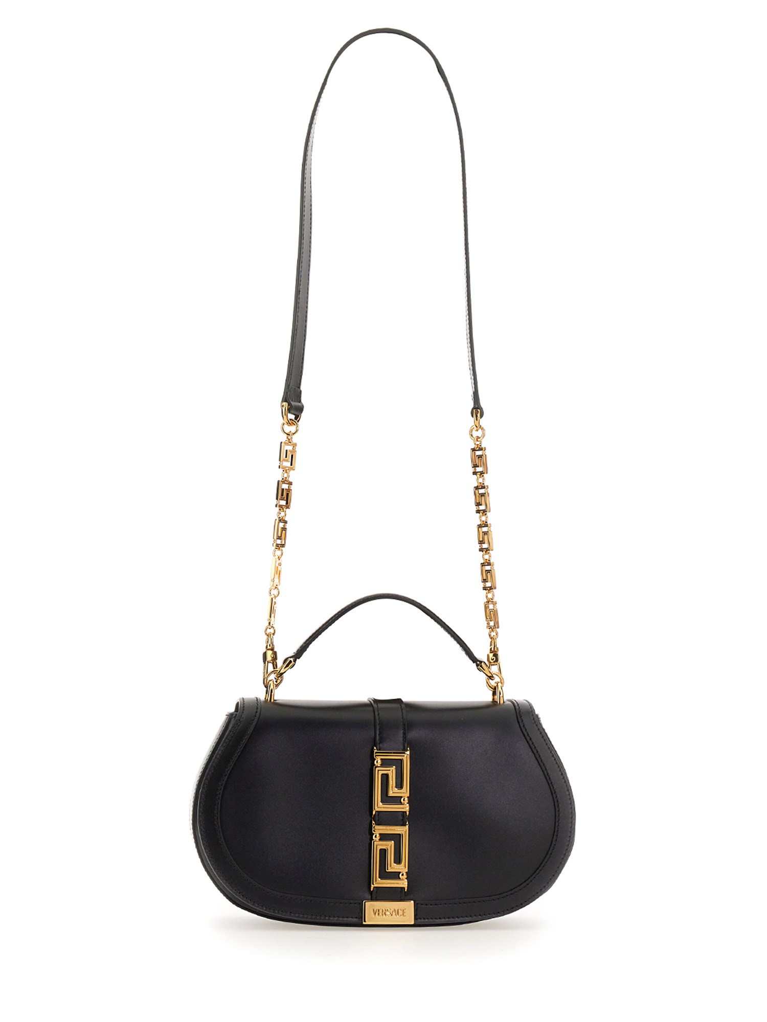 Versace Greca Goddess Leather Handbag