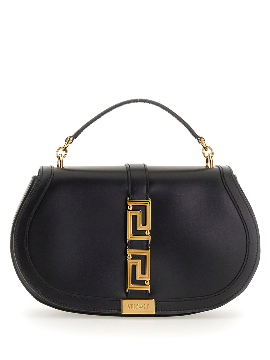 Versace Greca Goddess Leather Handbag