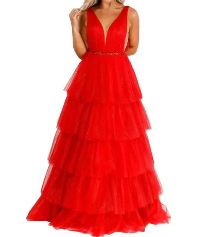 Vienna Prom Sweetheart A Line Prom Dress