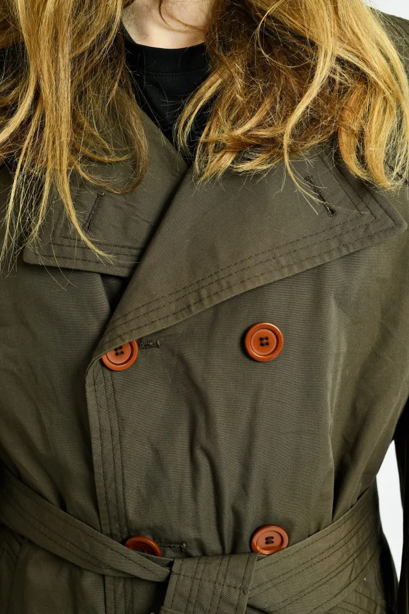 Retro 80s Vintage Trench Coat