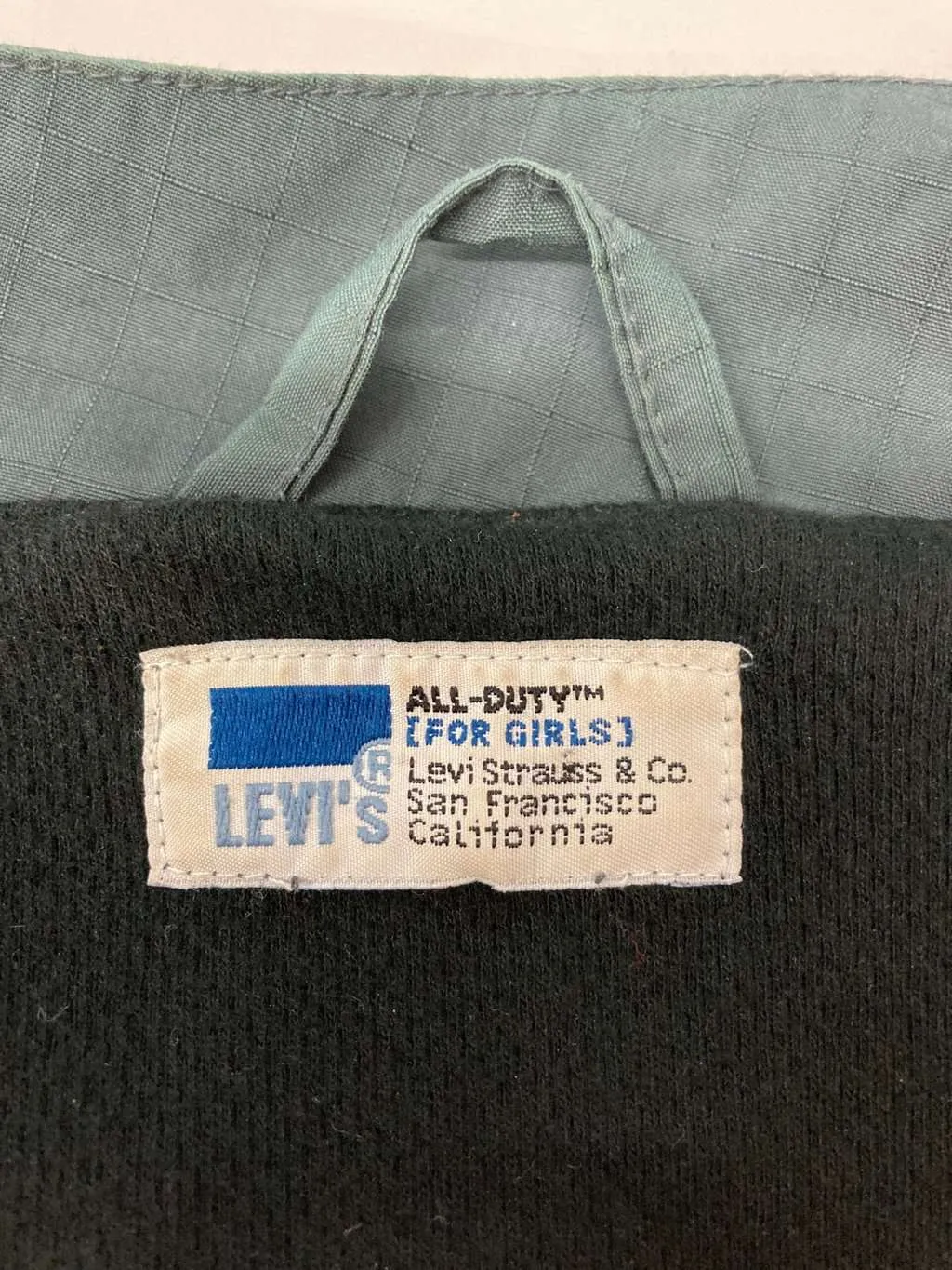 Vintage Levis Jacket Black Raincoat for Women - Large