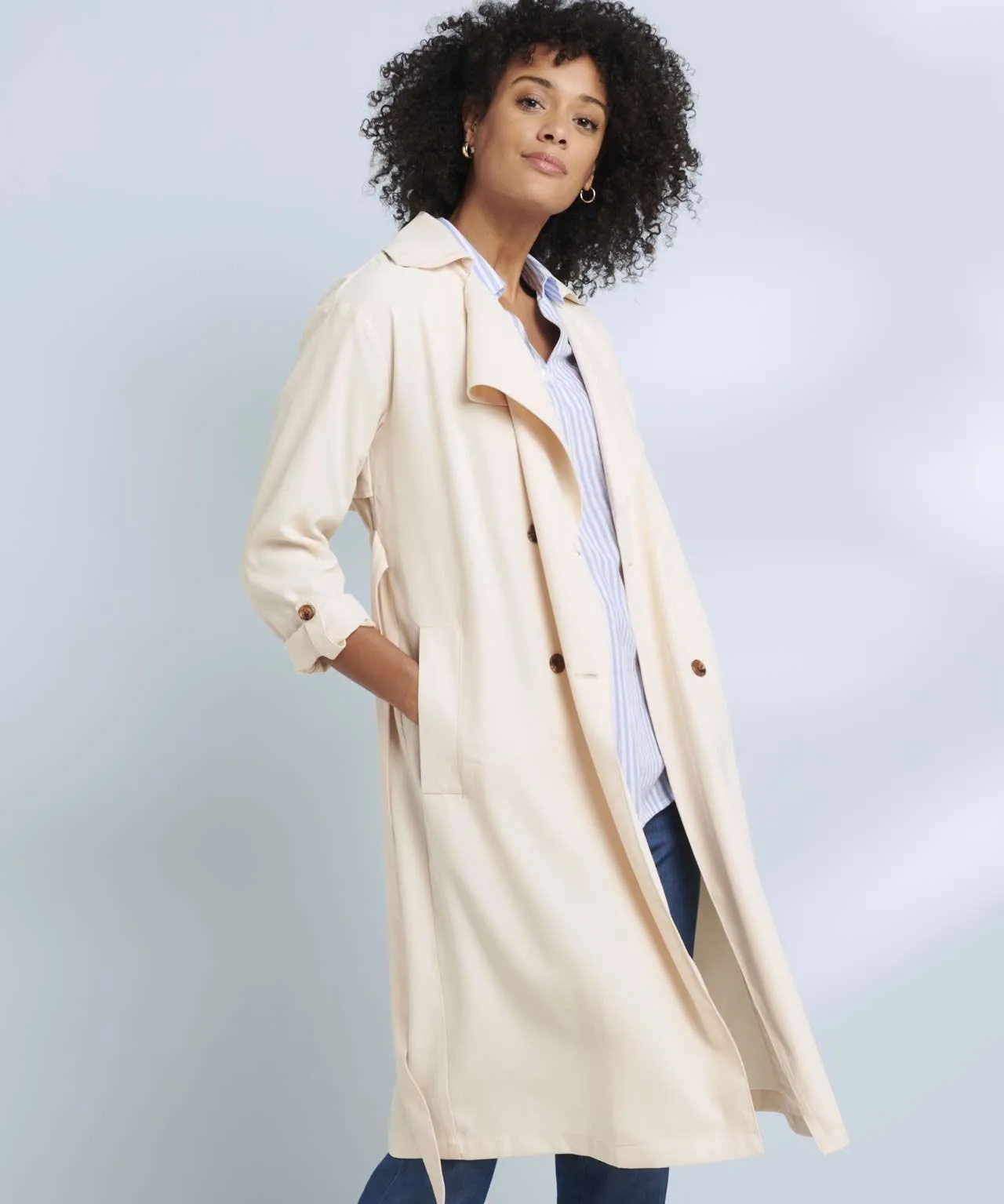 Viscose Trench Jacket