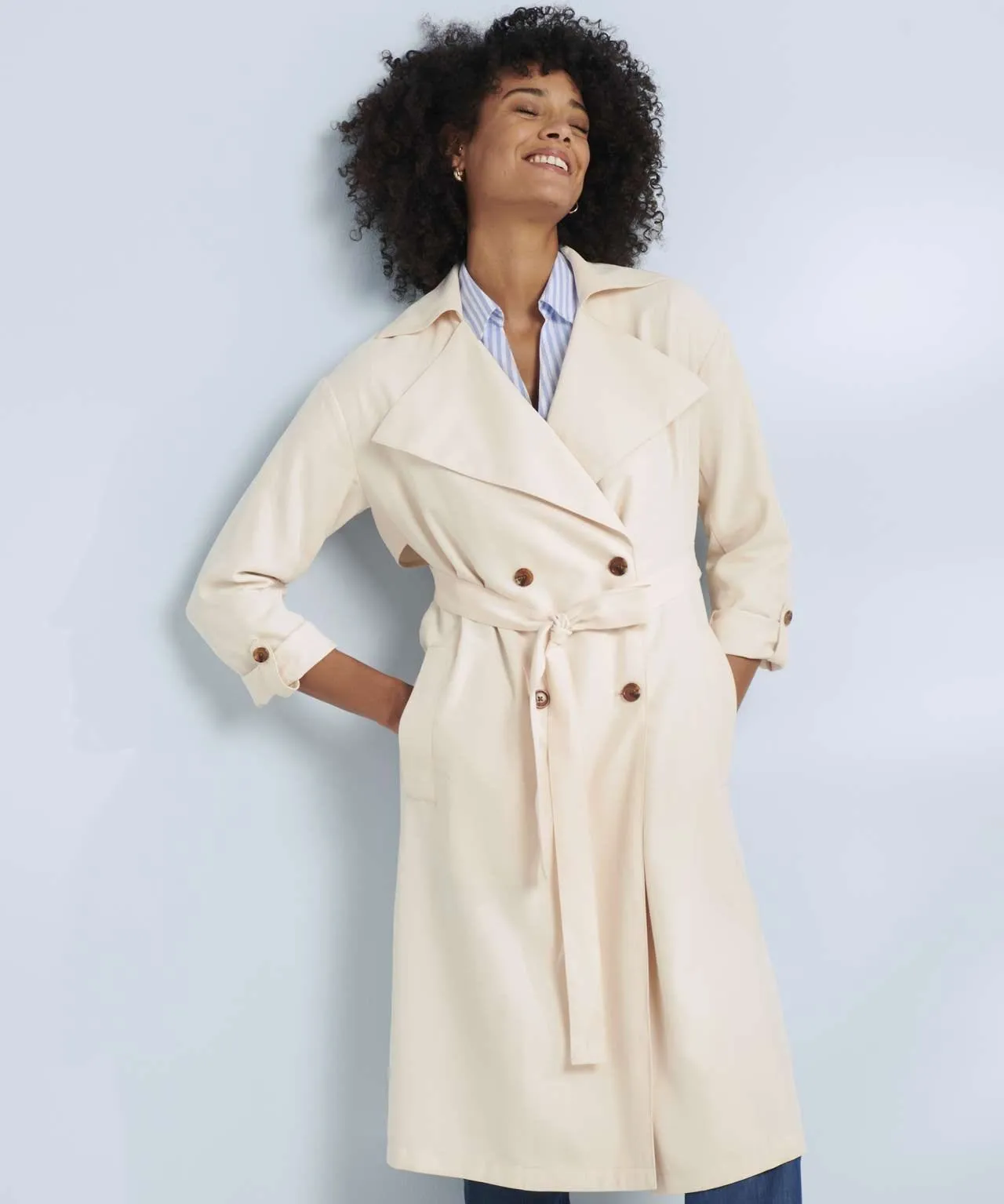 Viscose Trench Jacket