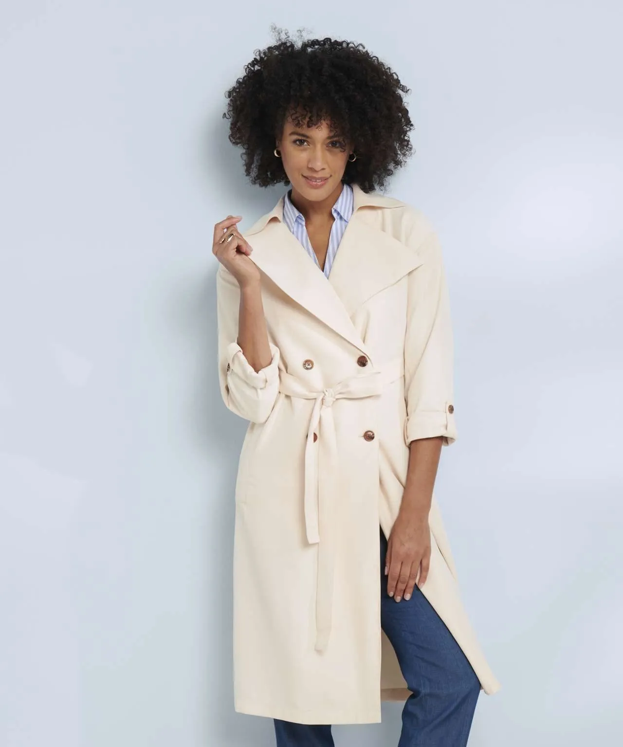 Viscose Trench Jacket