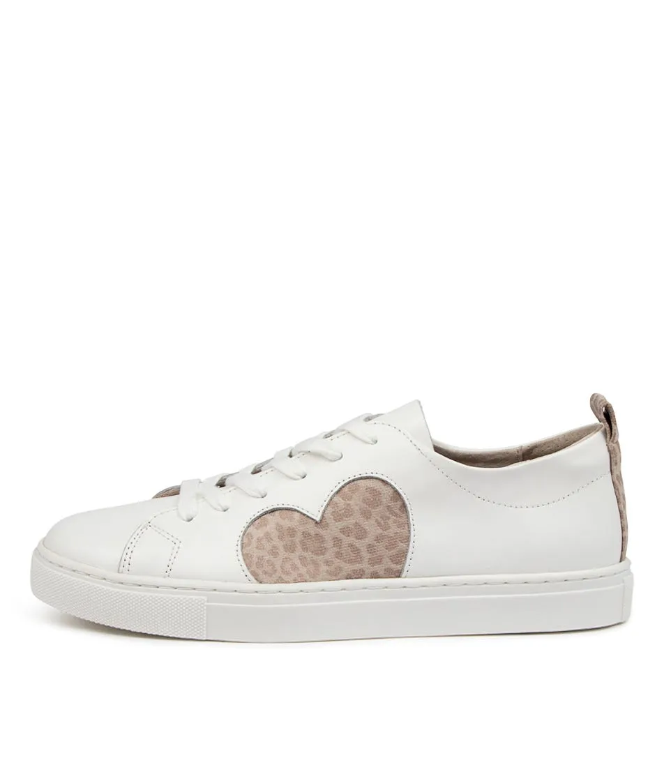 WALNUT White Leopard Heart Sneaker