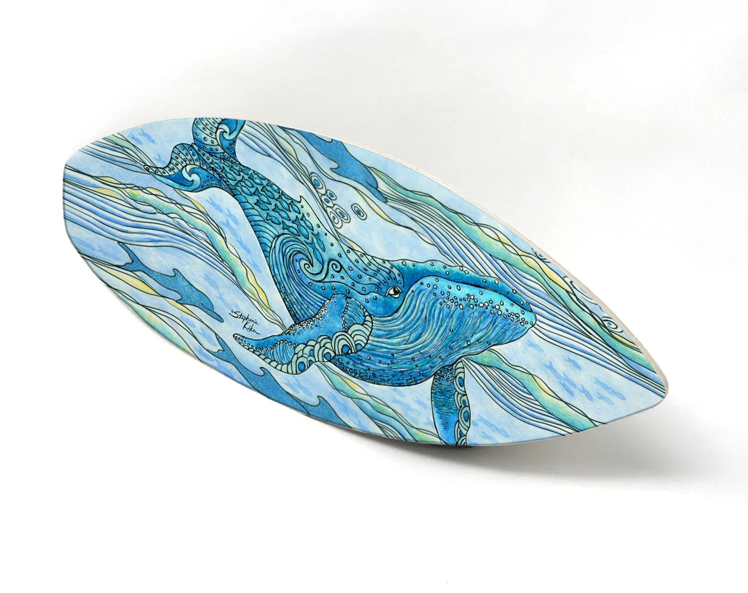 Whale Surfboard Wall Art