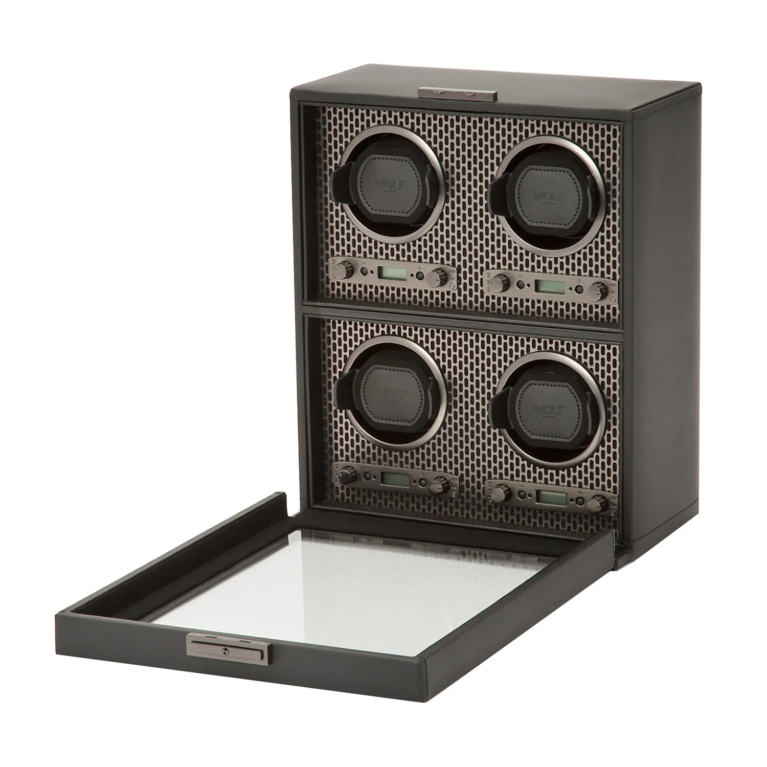 WOLF Axis 4-Piece Watch Winder With Powder Coating