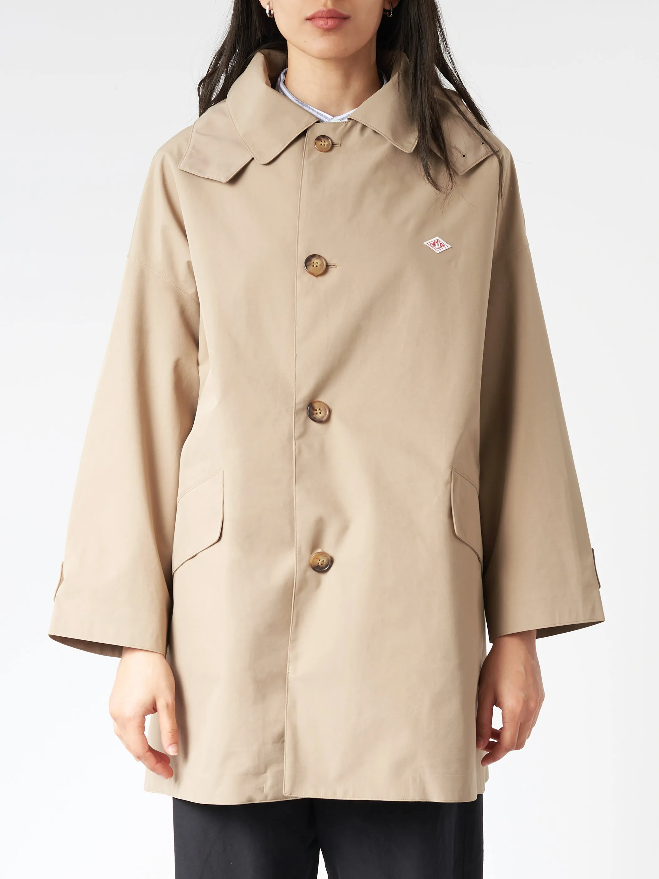 Women's Hooded Balmacaan Coat