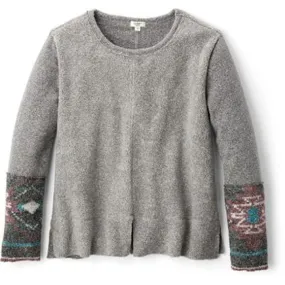 Women's Heathered Melange Crew Neck Sweatshirt - Dylan