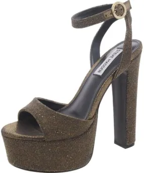 Womens Textured Platform Sandals with Buckle Detail by Steve Madden