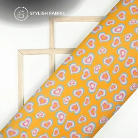 Yellow Digital Print Bemberg Chiffon Fabric - Lightweight & Breathable