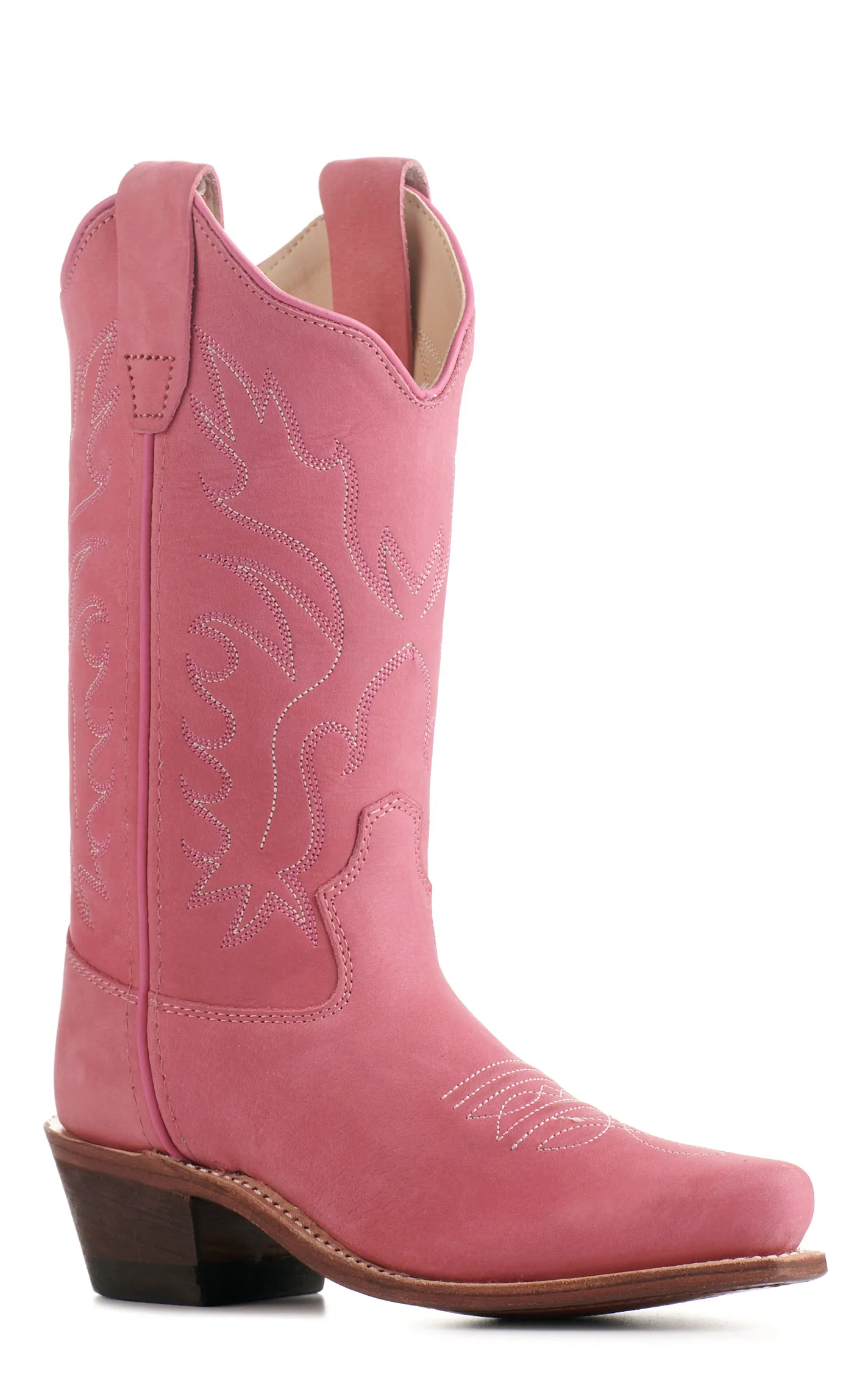 Youth Pink Snip Toe Cowboy Boots