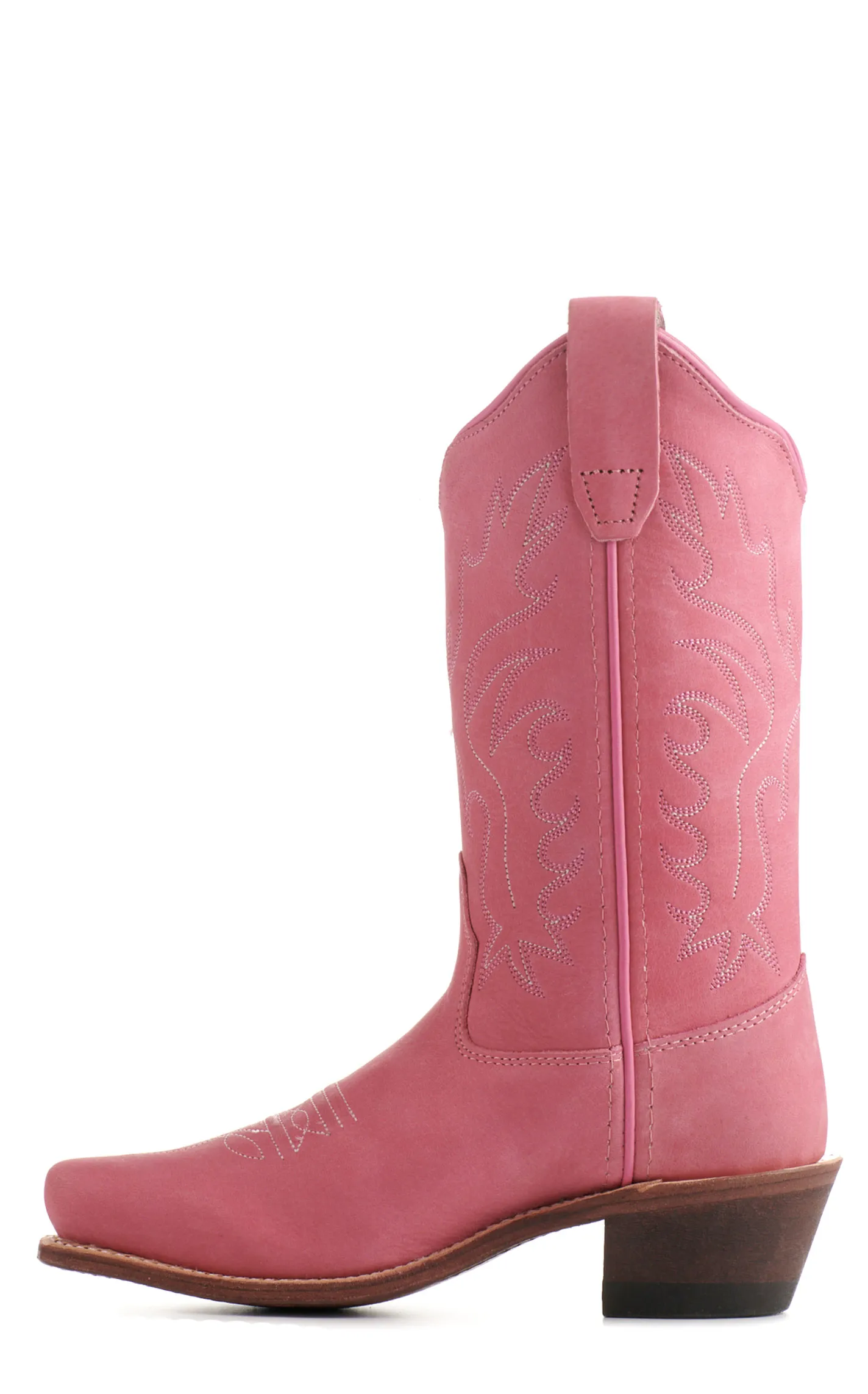 Youth Pink Snip Toe Cowboy Boots